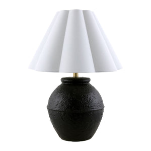   Scallop Folded Linen Table Lamp | Oroa.com