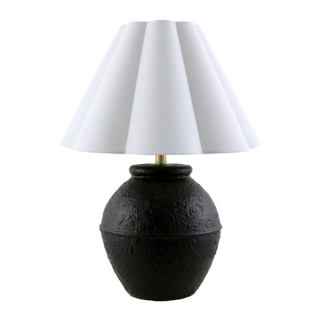 Modern European furniture - Scallop Folded Linen Table Lamp - www.oroa.com