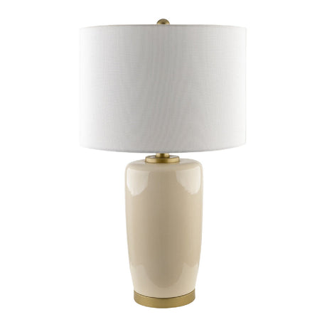 Modern European furniture - Glazed Ceramic Linen Table Lamp - www.oroa.com