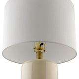 Modern European furniture - Glazed Ceramic Linen Table Lamp - www.oroa.com