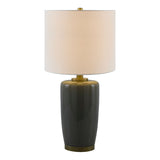 Modern European furniture - Glazed Ceramic Linen Table Lamp - www.oroa.com