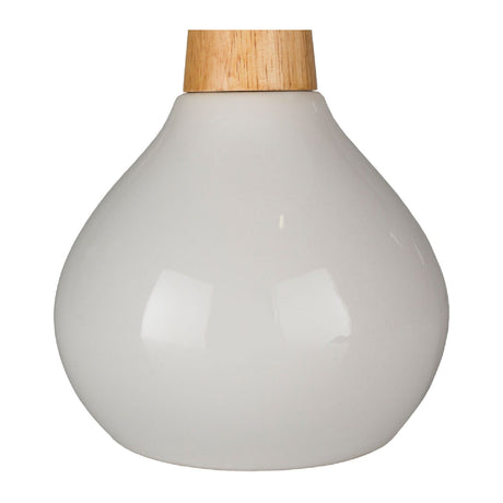 Ceramic Wood Base Table Lamp | Kuda Home Kent