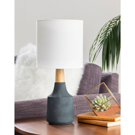 Modern European furniture - Drum Linen Shade Table Lamp - www.oroa.com