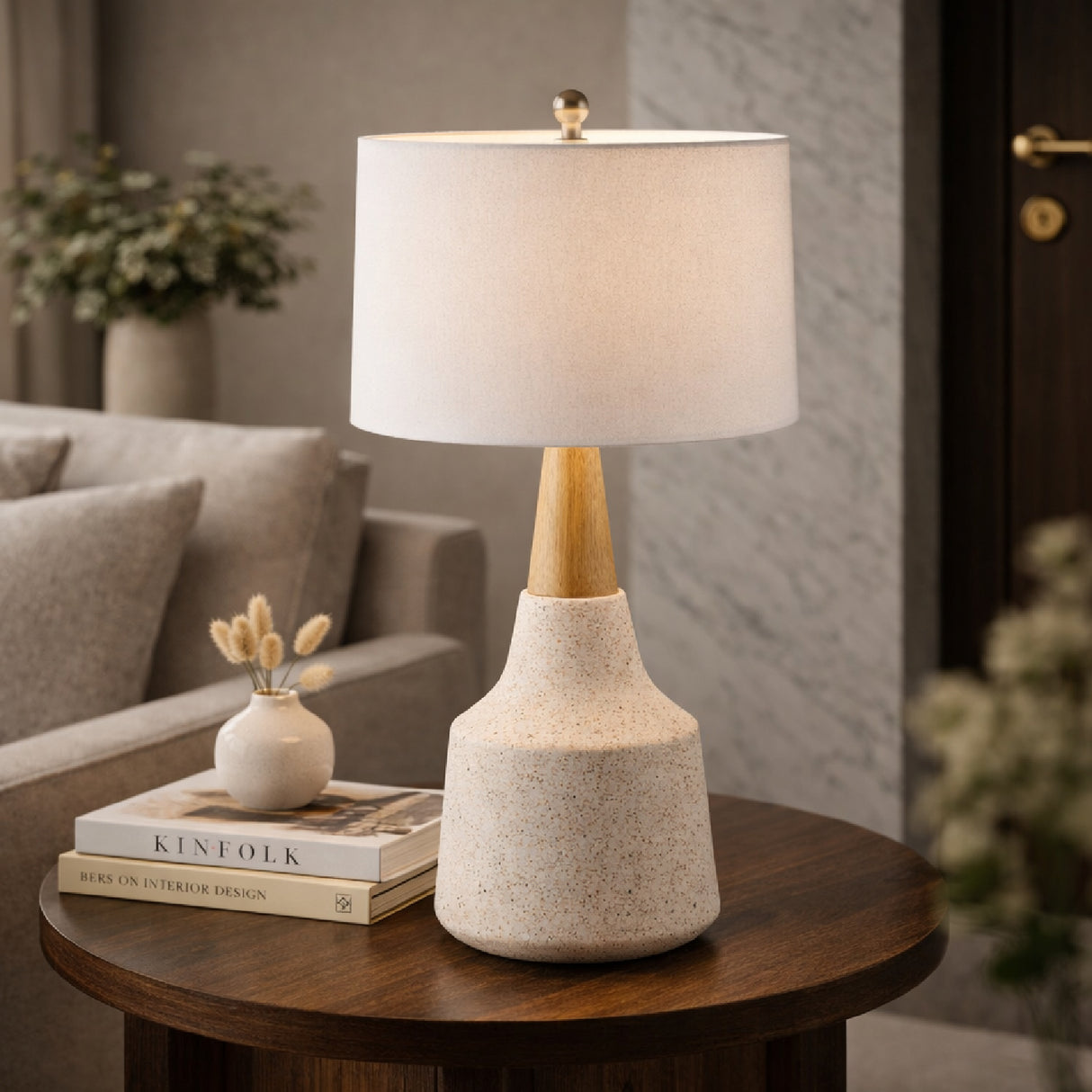   Modern European furniture -  Speckled Base Accent Table Lamp - www.oroa.com | Oroa.com