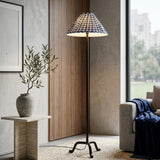 Modern European furniture - Pleated Linen Accent Floor Lamp - www.oroa.com