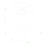Modern European furniture - Faceted Glass Accent Table Lamp - www.oroa.com