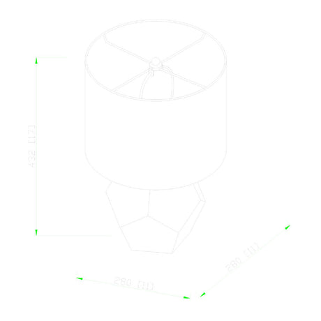 Modern European furniture - Faceted Glass Accent Table Lamp - www.oroa.com
