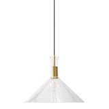 Modern European furniture - Conical Clear Glass Pendant Lamp - www.oroa.com