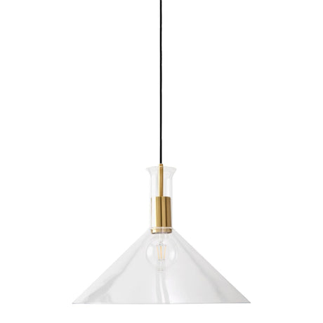 Modern European furniture - Conical Clear Glass Pendant Lamp - www.oroa.com