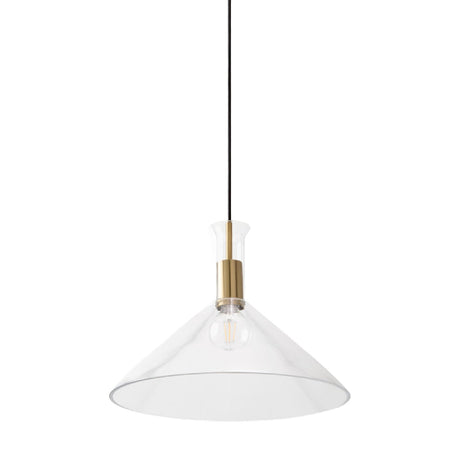 Modern European furniture - Conical Clear Glass Pendant Lamp - www.oroa.com