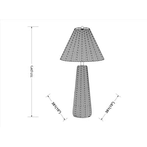   Modern European furniture - Rattan Wrapped Table Lamp - www.oroa.com | Oroa.com