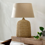 Modern European furniture - Beige Rattan Table Lamp - www.oroa.com