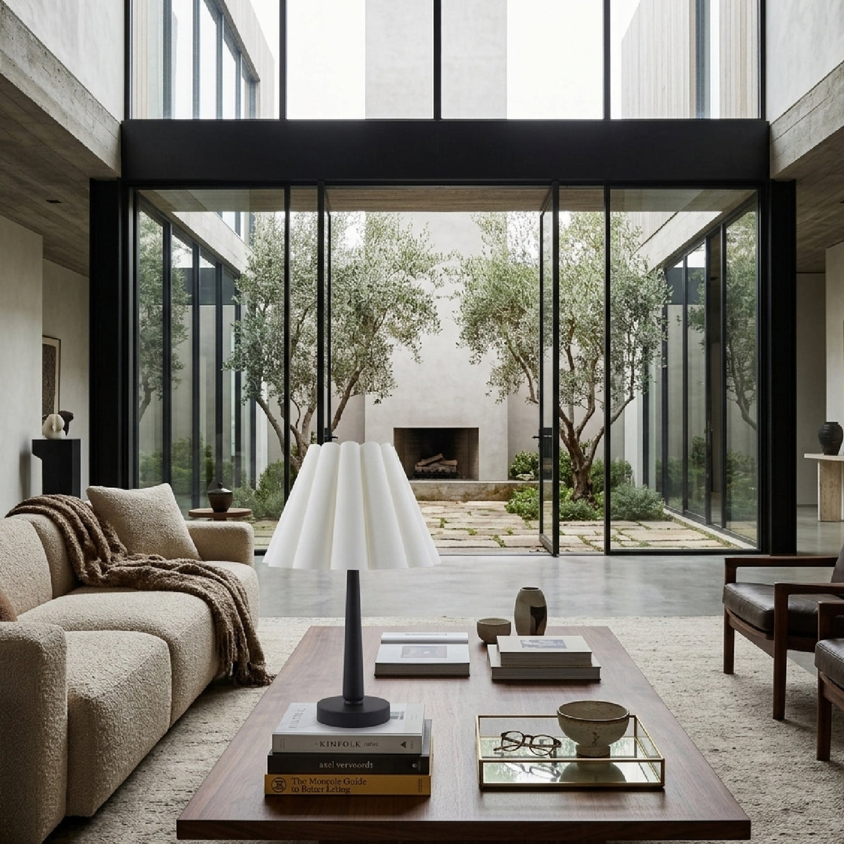   Iron Base Linen Table Lamp | Oroa.com