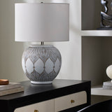 Modern European furniture - White Painted Accent Table Lamp - www.oroa.com