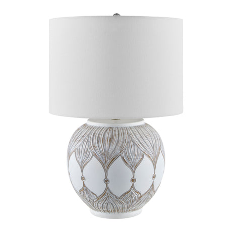 Modern European furniture - White Painted Accent Table Lamp - www.oroa.com