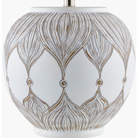 Modern European furniture - White Painted Accent Table Lamp - www.oroa.com