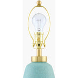 Modern European furniture - Glazed Teal Ceramic Table Lamp - www.oroa.com