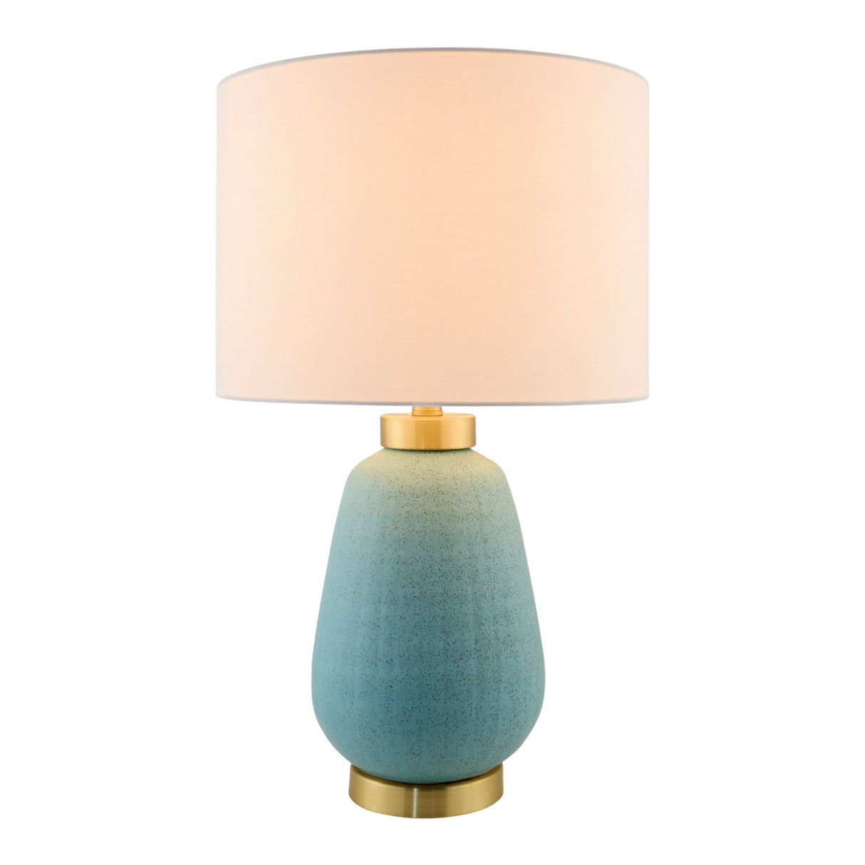   Modern European furniture - Glazed Teal Ceramic Table Lamp - www.oroa.com | Oroa.com