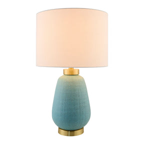 Modern European furniture - Glazed Teal Ceramic Table Lamp - www.oroa.com