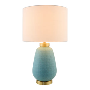   Modern European furniture - Glazed Teal Ceramic Table Lamp - www.oroa.com | Oroa.com