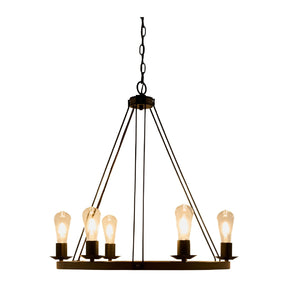 Modern European furniture - Copper Ring 5-Light Chandelier - www.oroa.com