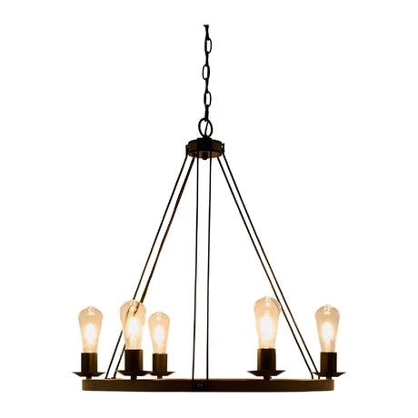   Modern European furniture - Copper Ring 5-Light Chandelier - www.oroa.com | Oroa.com