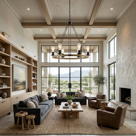   Modern European furniture - Copper Ring 5-Light Chandelier - www.oroa.com | Oroa.com