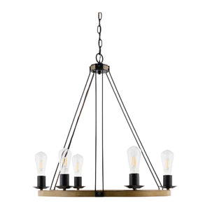   Modern European furniture - Copper Ring 5-Light Chandelier - www.oroa.com | Oroa.com