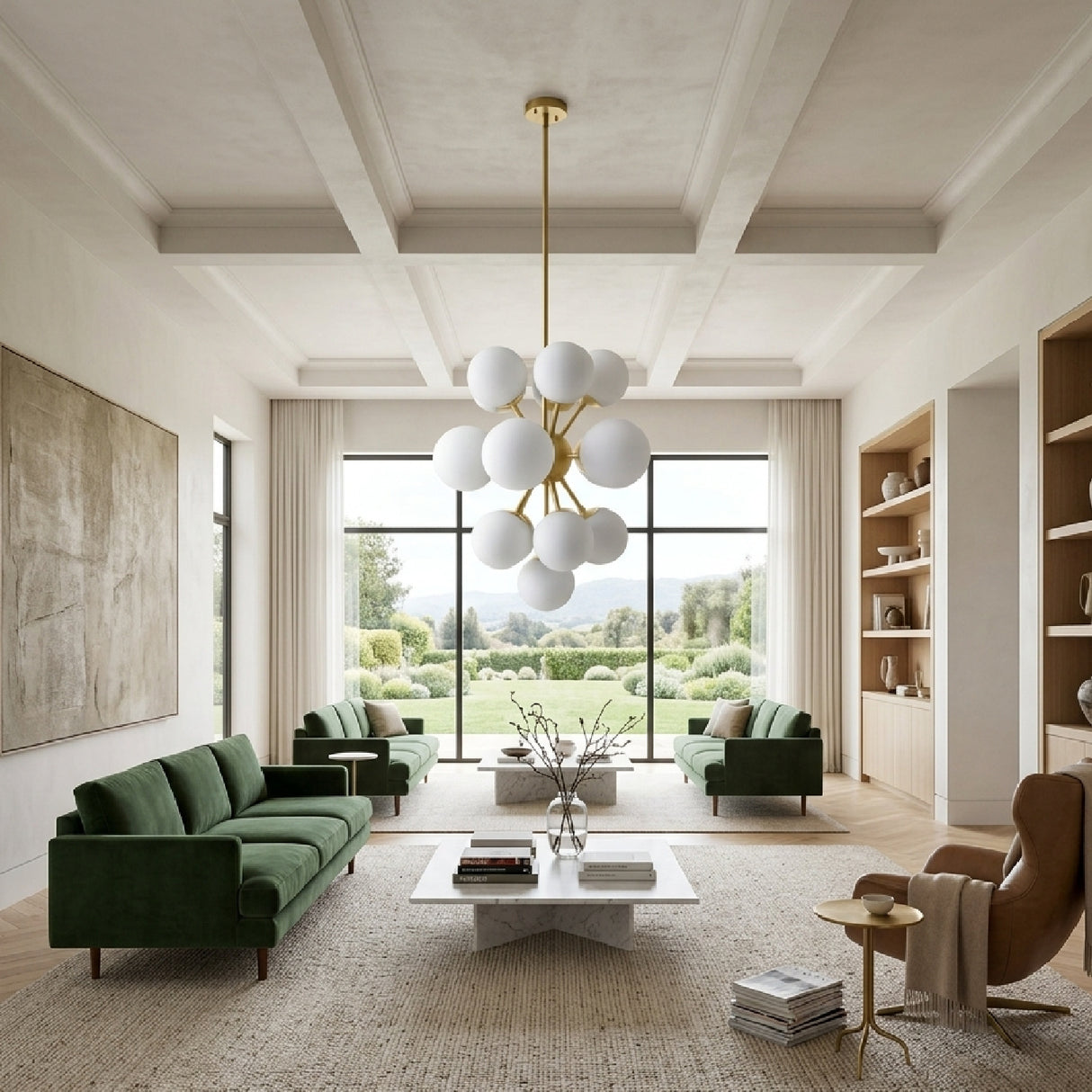   Modern European furniture - Glass Globes 16-Light Chandelier - www.oroa.com | Oroa.com