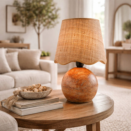 Modern European furniture - Organic Round Base Table Lamp - www.oroa.com
