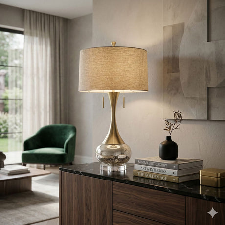   Crackle Gold Accent Table Lamp | Oroa.com