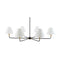 Modern European furniture - 6-Light White Linen Chandelier - www.oroa.com