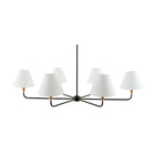 Modern European furniture - 6-Light White Linen Chandelier - www.oroa.com