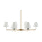 Modern European furniture - 6-Light White Linen Chandelier - www.oroa.com