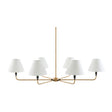 Modern European furniture - 6-Light White Linen Chandelier - www.oroa.com