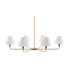 Modern European furniture - 6-Light White Linen Chandelier - www.oroa.com