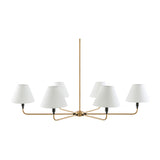 Modern European furniture - 6-Light White Linen Chandelier - www.oroa.com