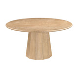 Modern furniture - Round Travertine Dining Table - www.oroa.com