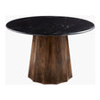 Modern European furniture - Black Marble Round Dining Table - www.oroa.com