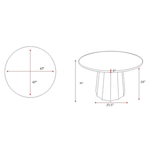   Black Marble Round Dining Table | Oroa.com