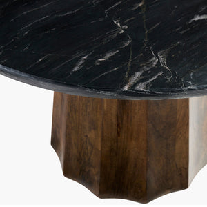   Black Marble Round Dining Table | Oroa.com