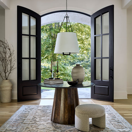 Modern European furniture - Black Marble Round Dining Table - www.oroa.com