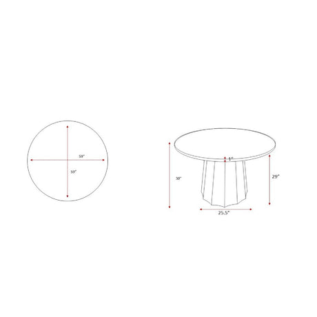 Modern furniture - Round Travertine Dining Table - www.oroa.com