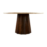Modern furniture - Round Travertine Dining Table - www.oroa.com