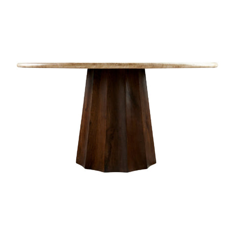 Modern furniture - Round Travertine Dining Table - www.oroa.com