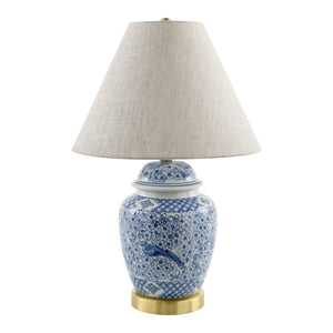   Modern European furniture - Floral Print Ceramic Table Lamp - www.oroa.com | Oroa.com
