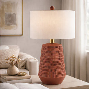   Modern European furniture - Organic-Carved Base Table Lamp - www.oroa.com | Oroa.com