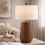 Modern European furniture - Organic-Carved Base Table Lamp - www.oroa.com