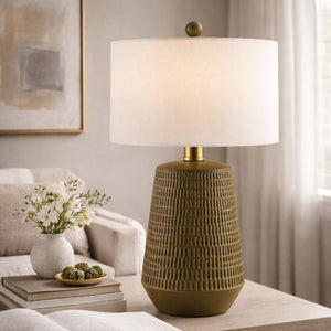   Modern European furniture - Organic-Carved Base Table Lamp - www.oroa.com | Oroa.com