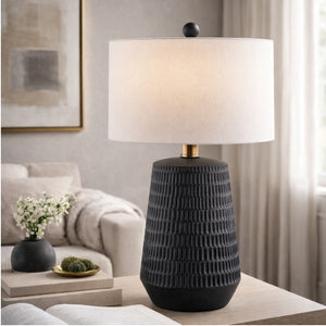   Modern European furniture - Organic-Carved Base Table Lamp - www.oroa.com | Oroa.com